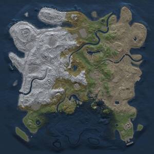 Thumbnail Rust Map: Procedural Map, Size: 4500, Seed: 251423908, 17 Monuments
