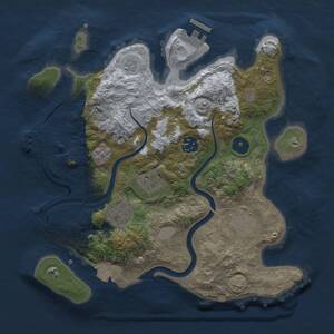 Thumbnail Rust Map: Procedural Map, Size: 3000, Seed: 514796238, 11 Monuments