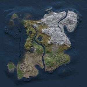 Thumbnail Rust Map: Procedural Map, Size: 2700, Seed: 1775476889, 10 Monuments