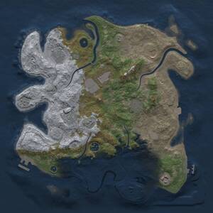 Thumbnail Rust Map: Procedural Map, Size: 3650, Seed: 1809032043, 14 Monuments