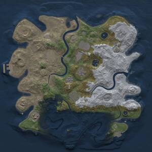 Thumbnail Rust Map: Procedural Map, Size: 3500, Seed: 247644, 15 Monuments