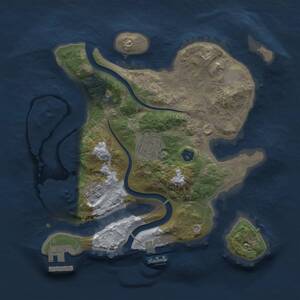Thumbnail Rust Map: Procedural Map, Size: 2500, Seed: 567557018, 6 Monuments