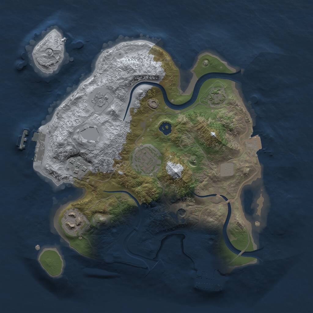 Rust Map: Procedural Map, Size: 2500, Seed: 1771778448, 9 Monuments