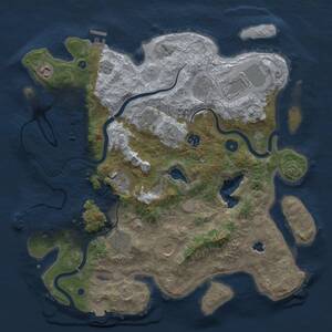 Thumbnail Rust Map: Procedural Map, Size: 4000, Seed: 1661405177, 15 Monuments