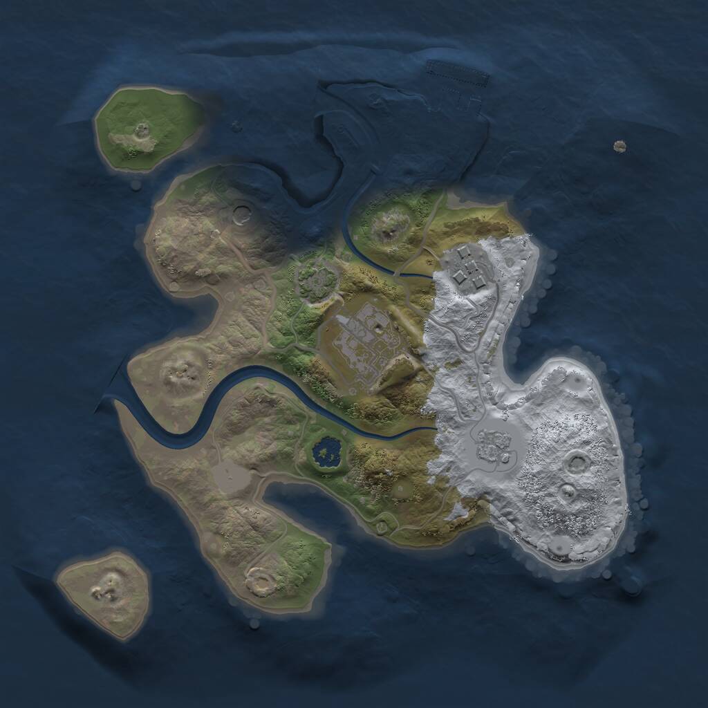 Rust Map: Procedural Map, Size: 2341, Seed: 12344123, 7 Monuments