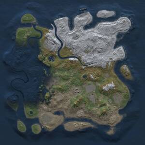 Thumbnail Rust Map: Procedural Map, Size: 3700, Seed: 838362814, 15 Monuments