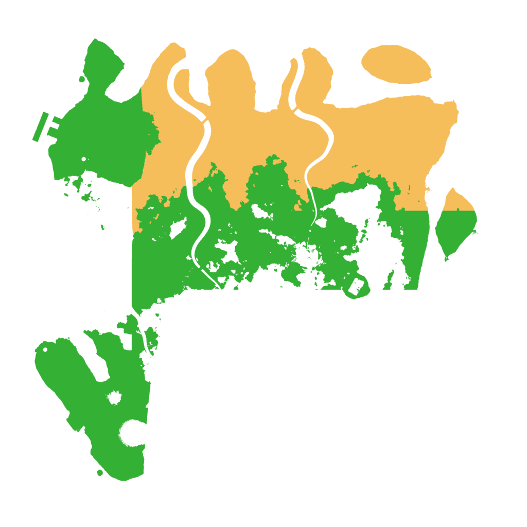 Biome Rust Map: Procedural Map, Size: 3500, Seed: 345546588