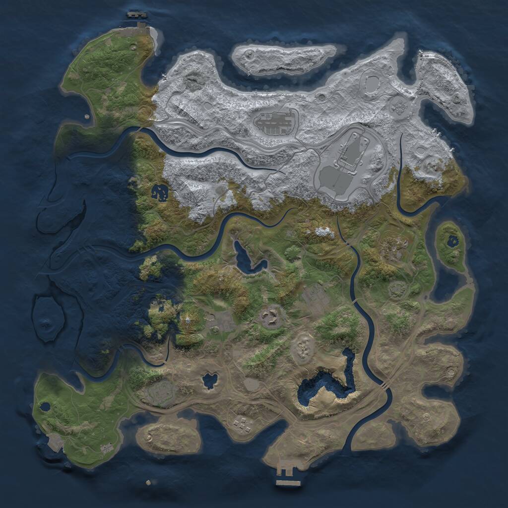 Rust Map: Procedural Map, Size: 4250, Seed: 498539560, 15 Monuments