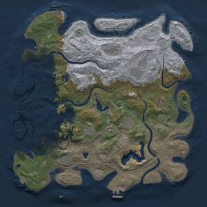 Thumbnail Rust Map: Procedural Map, Size: 4250, Seed: 498539560, 15 Monuments