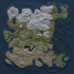 Thumbnail Rust Map: Procedural Map, Size: 4000, Seed: 1166142245, 16 Monuments