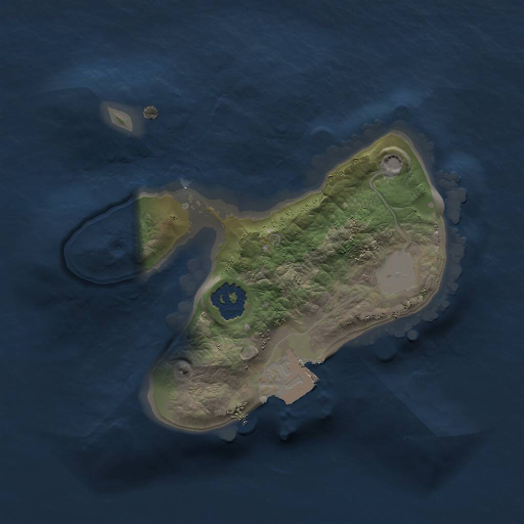 Rust Map: Procedural Map, Size: 1500, Seed: 2667, 1 Monuments