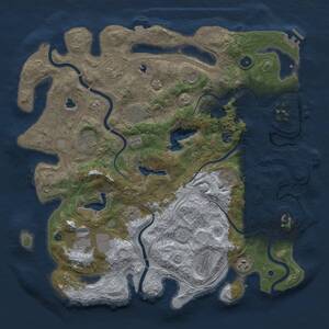 Thumbnail Rust Map: Procedural Map, Size: 4500, Seed: 559981, 16 Monuments