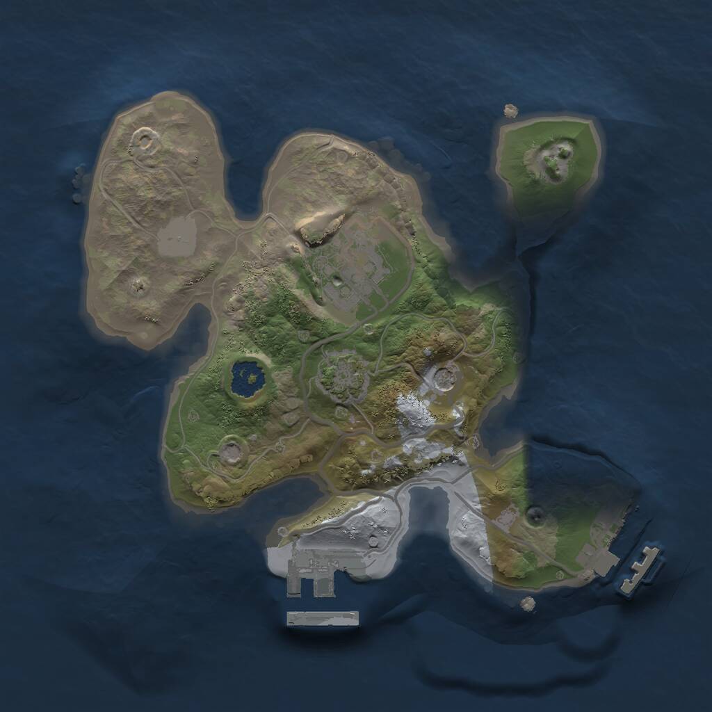 Rust Map: Procedural Map, Size: 2000, Seed: 65824679, 6 Monuments