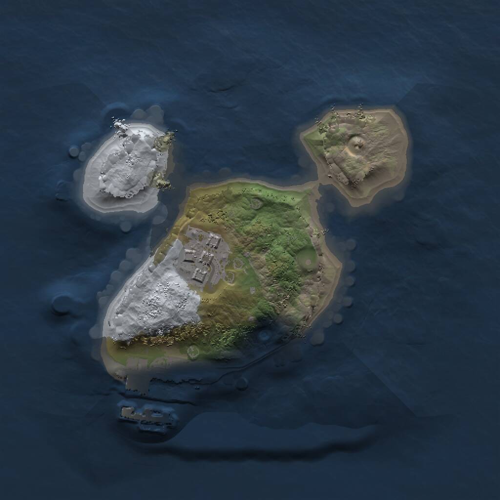 Rust Map: Procedural Map, Size: 1500, Seed: 1879013104, 3 Monuments