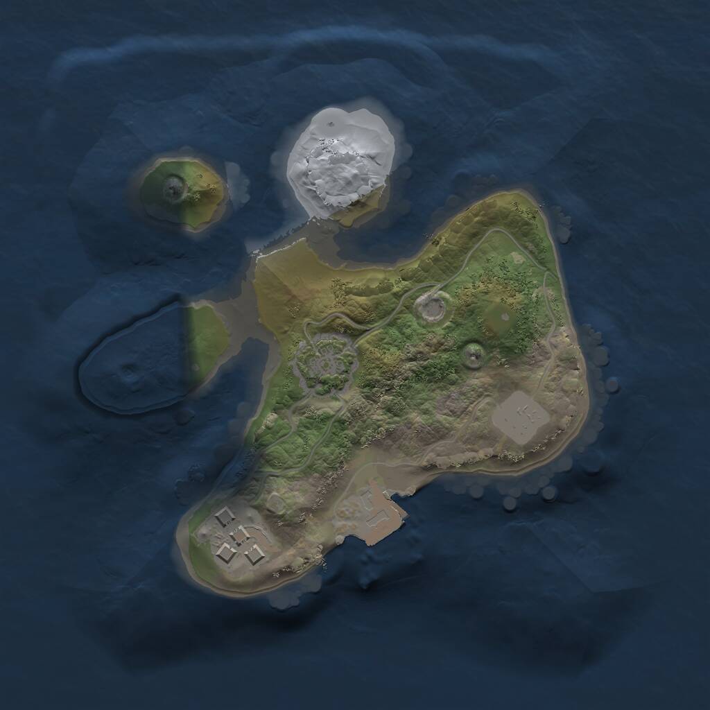 Rust Map: Procedural Map, Size: 1650, Seed: 2667, 3 Monuments