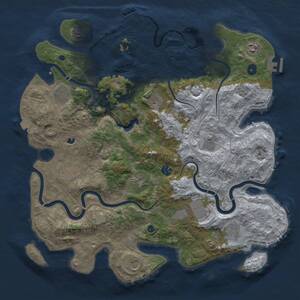 Thumbnail Rust Map: Procedural Map, Size: 4250, Seed: 1283703898, 17 Monuments