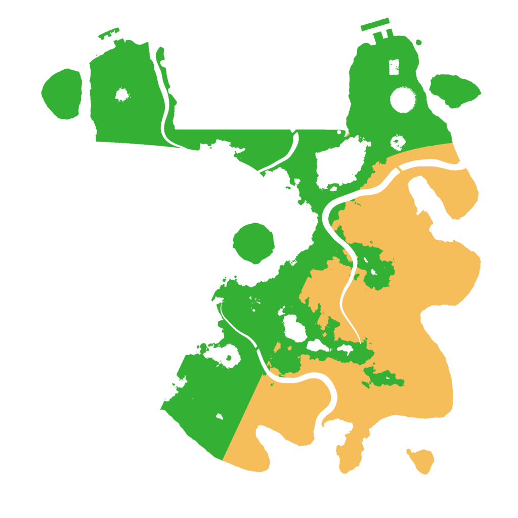 Biome Rust Map: Procedural Map, Size: 3600, Seed: 32134