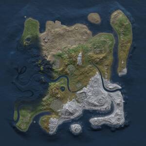 Thumbnail Rust Map: Procedural Map, Size: 3000, Seed: 27263425, 10 Monuments