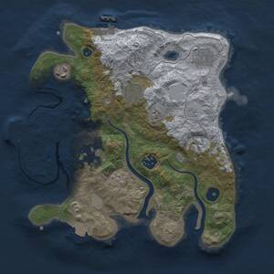 Thumbnail Rust Map: Procedural Map, Size: 3000, Seed: 1978745914, 13 Monuments