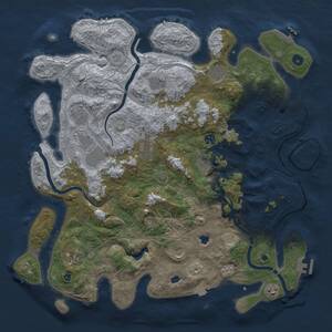 Thumbnail Rust Map: Procedural Map, Size: 4500, Seed: 468751322, 17 Monuments