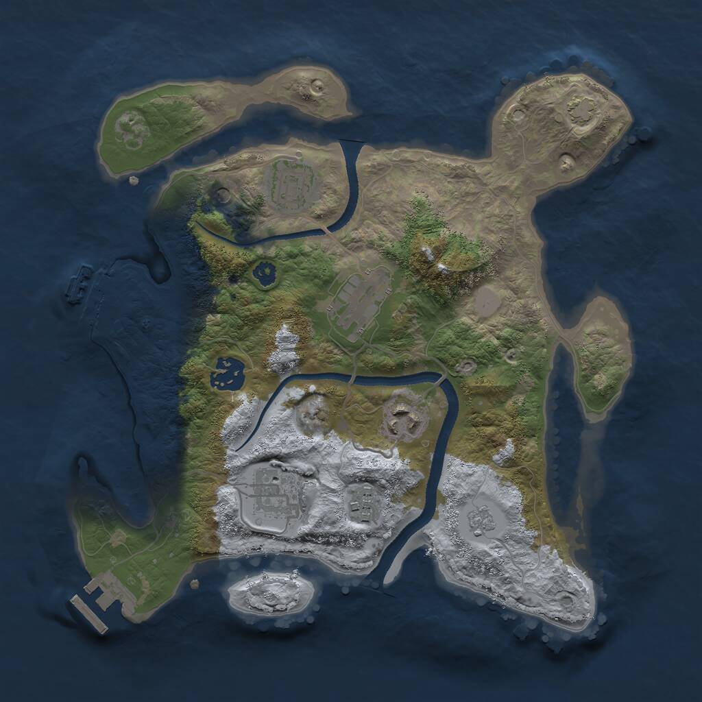 Rust Map: Procedural Map, Size: 3000, Seed: 10282006, 12 Monuments
