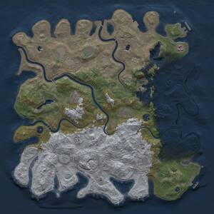 Thumbnail Rust Map: Procedural Map, Size: 4500, Seed: 887384521, 15 Monuments