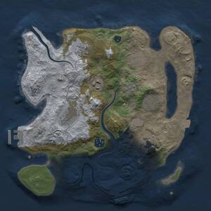 Thumbnail Rust Map: Procedural Map, Size: 3000, Seed: 45634636, 14 Monuments