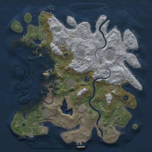 Thumbnail Rust Map: Procedural Map, Size: 4000, Seed: 1305075472, 14 Monuments