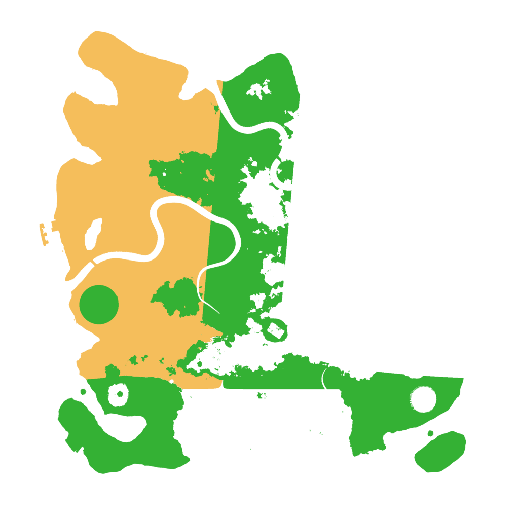 Biome Rust Map: Procedural Map, Size: 3500, Seed: 1668
