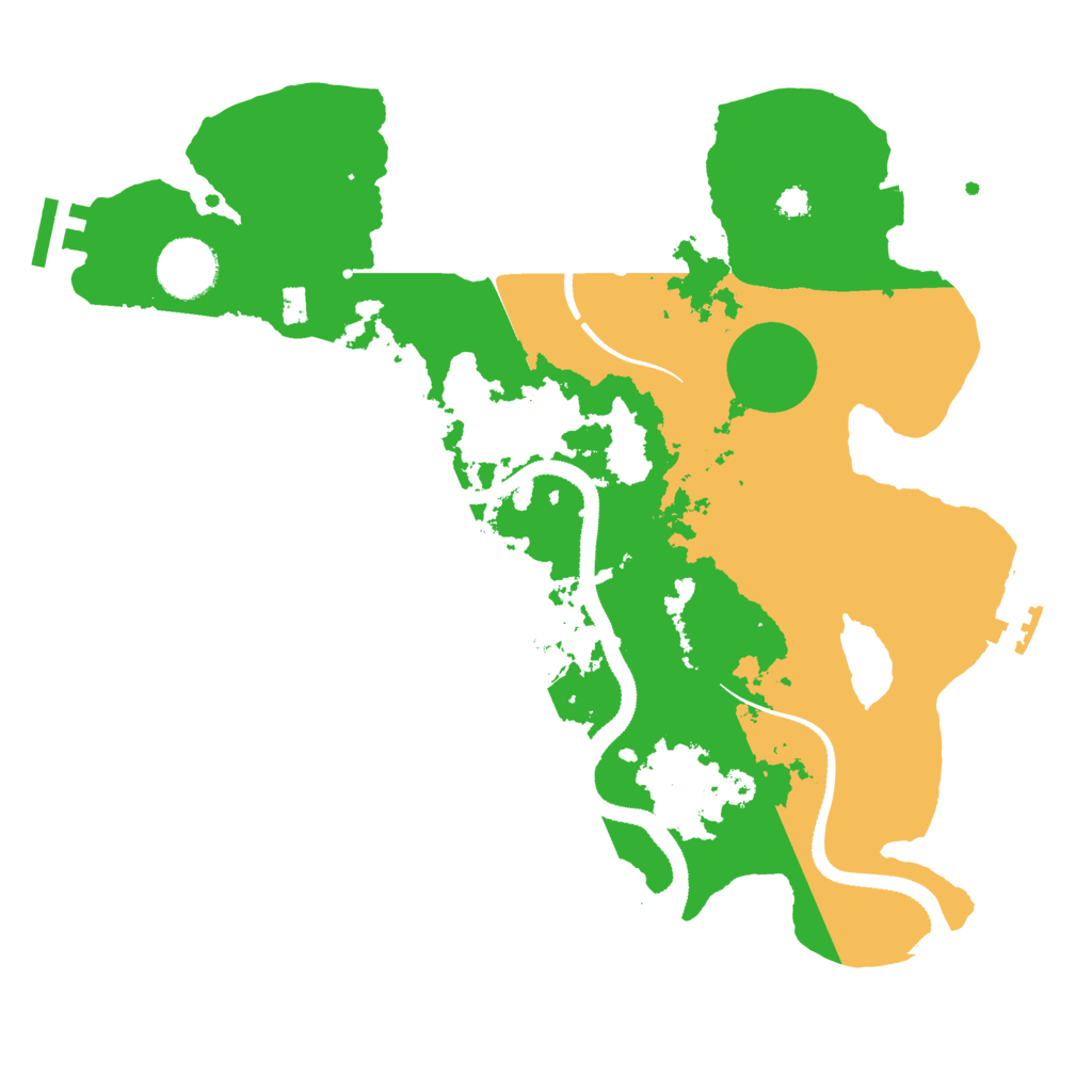 Biome Rust Map: Procedural Map, Size: 3200, Seed: 3121