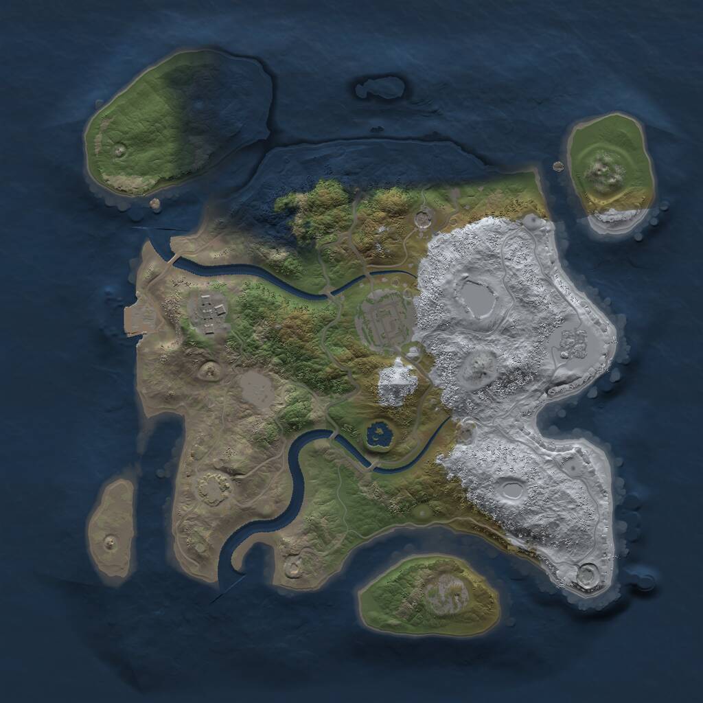 Rust Map: Procedural Map, Size: 2700, Seed: 1775563306, 6 Monuments