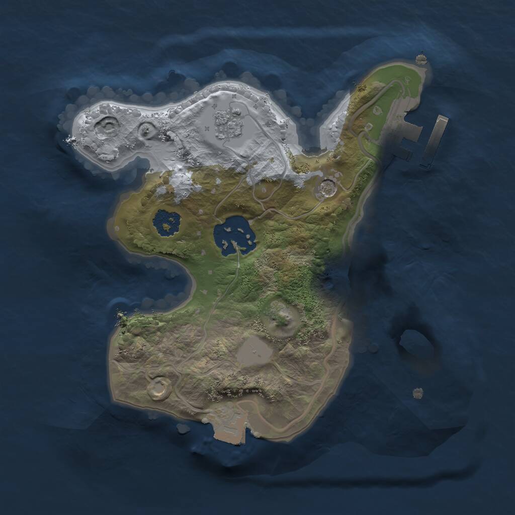 Rust Map: Procedural Map, Size: 1900, Seed: 3288104, 5 Monuments