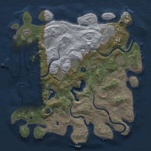 Thumbnail Rust Map: Procedural Map, Size: 4300, Seed: 1284518, 16 Monuments