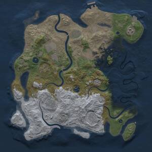 Thumbnail Rust Map: Procedural Map, Size: 3750, Seed: 1081387352, 14 Monuments