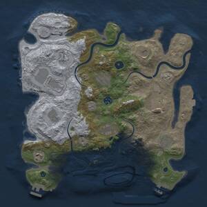 Thumbnail Rust Map: Procedural Map, Size: 3700, Seed: 914054981, 17 Monuments