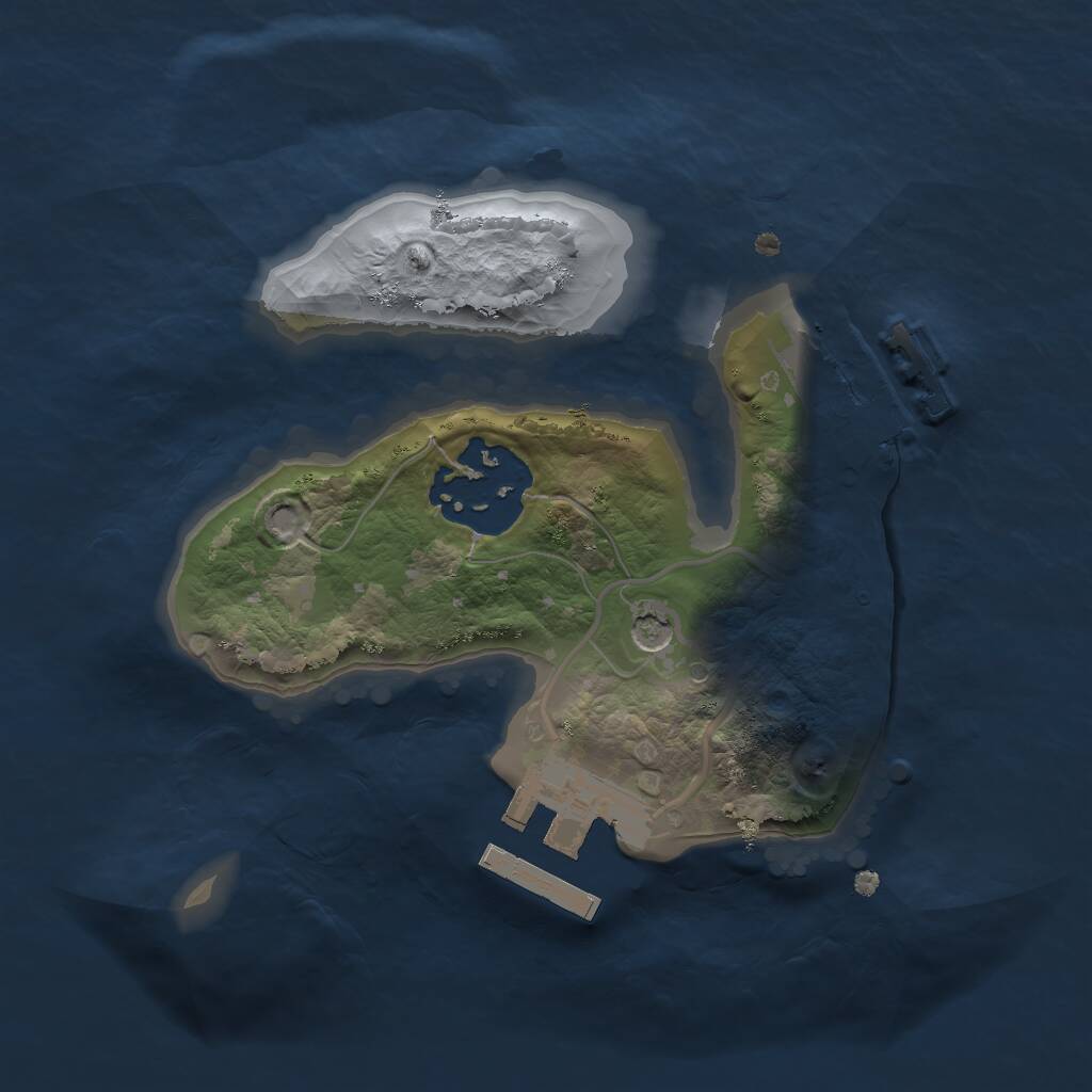 Rust Map: Procedural Map, Size: 1750, Seed: 768142, 5 Monuments