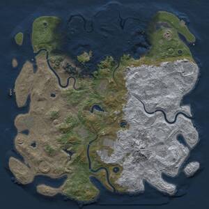 Thumbnail Rust Map: Procedural Map, Size: 5102, Seed: 1502041217, 17 Monuments