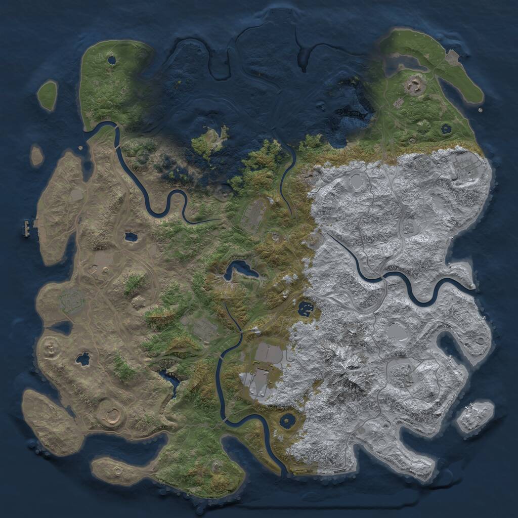 Rust Map: Procedural Map, Size: 5102, Seed: 1502041217, 17 Monuments