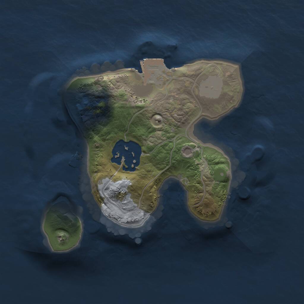 Rust Map: Procedural Map, Size: 1500, Seed: 1943706419, 2 Monuments