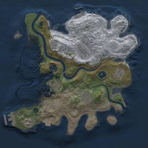 Thumbnail Rust Map: Procedural Map, Size: 3000, Seed: 383078693, 12 Monuments
