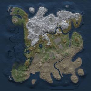 Thumbnail Rust Map: Procedural Map, Size: 3500, Seed: 38748, 13 Monuments