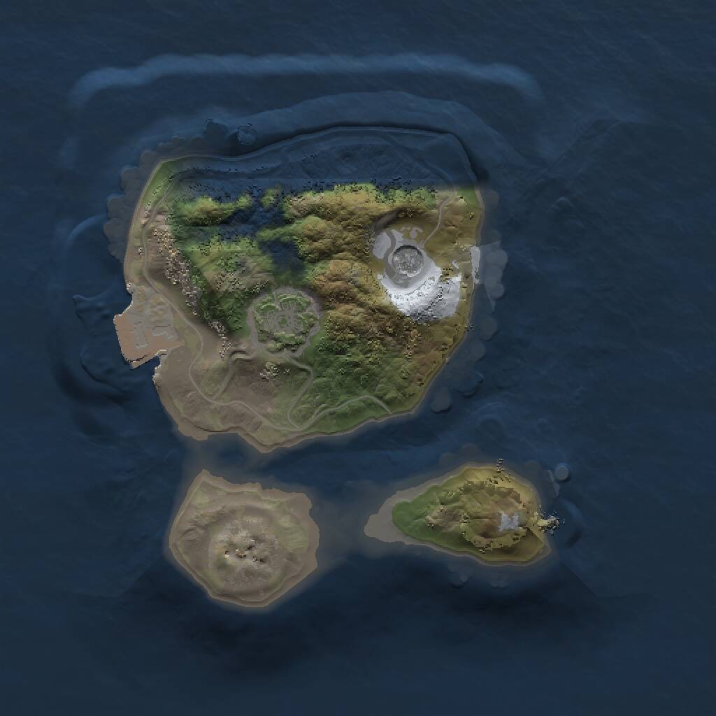 Rust Map: Procedural Map, Size: 1500, Seed: 9458984, 3 Monuments