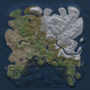 Thumbnail Rust Map: Procedural Map, Size: 4250, Seed: 529573747, 16 Monuments