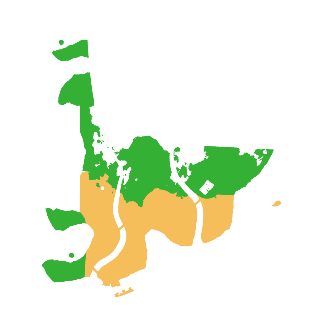 Biome Rust Map: Procedural Map, Size: 2500, Seed: 54379