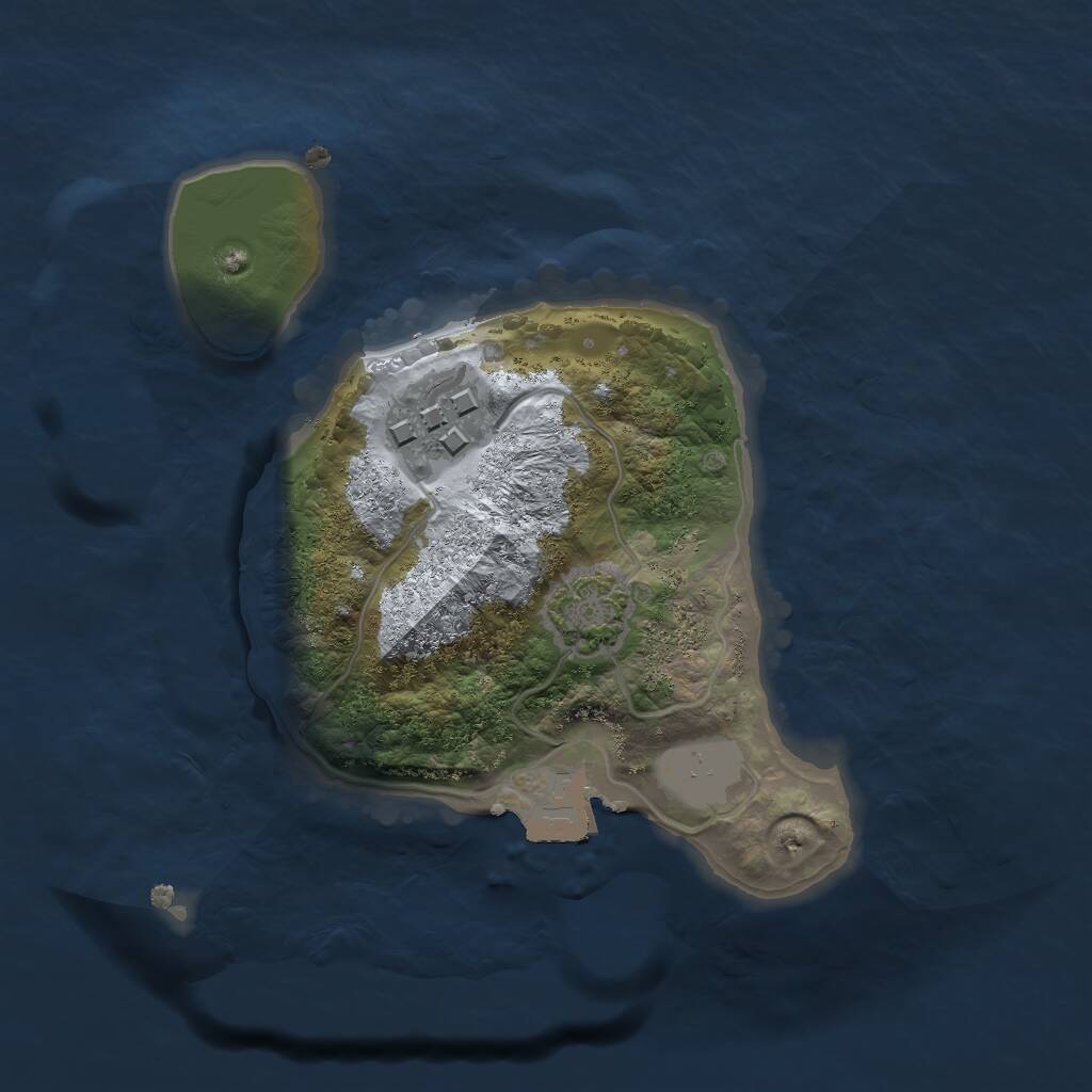 Rust Map: Procedural Map, Size: 1800, Seed: 394202276, 3 Monuments