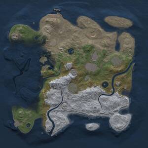 Thumbnail Rust Map: Procedural Map, Size: 3500, Seed: 929845669, 14 Monuments