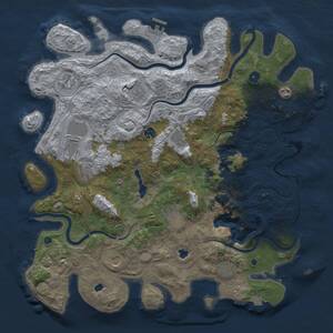 Thumbnail Rust Map: Procedural Map, Size: 4500, Seed: 2006525775, 17 Monuments