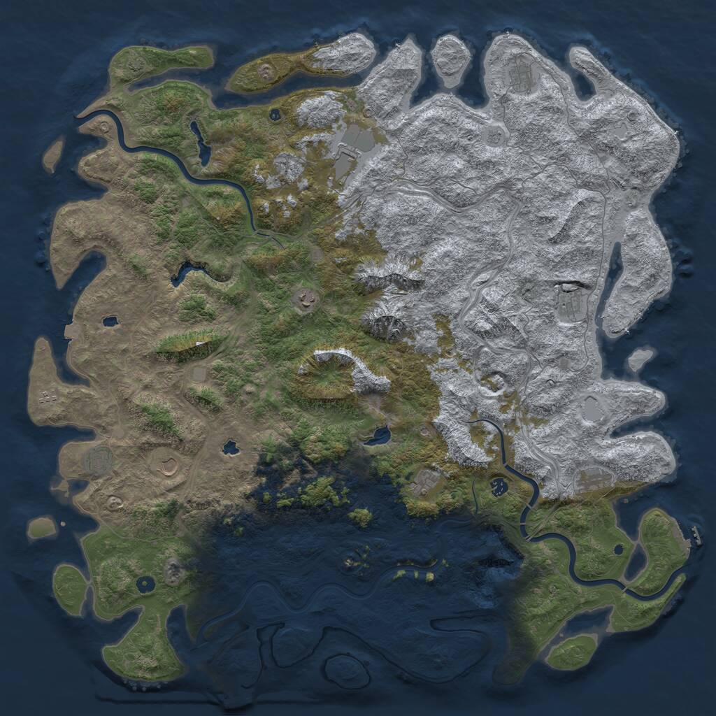 Rust Map: Procedural Map, Size: 6000, Seed: 20260405, 17 Monuments