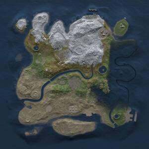 Thumbnail Rust Map: Procedural Map, Size: 3000, Seed: 79838, 10 Monuments