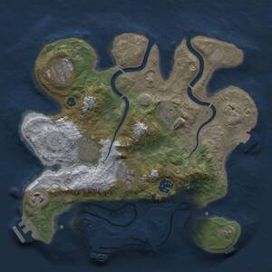 Thumbnail Rust Map: Procedural Map, Size: 3000, Seed: 1200587979, 13 Monuments